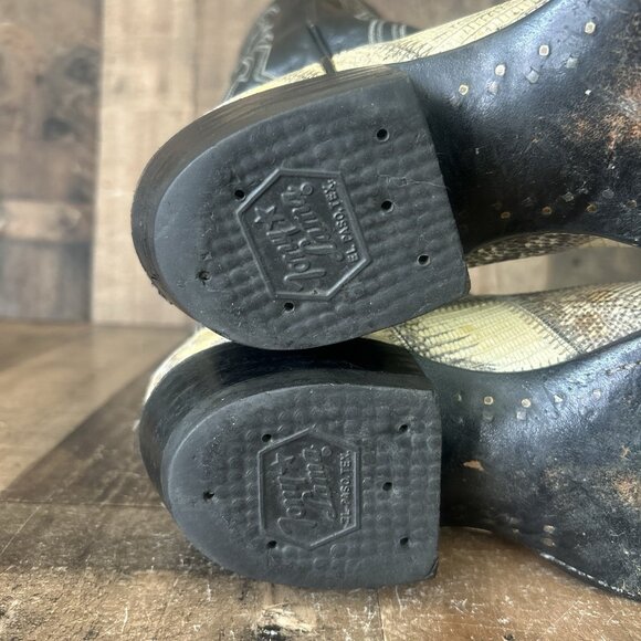 Tony Lama Vintage Patchwork Lizard Western Cowboy Boots Mens 9.5 D - Picture 12 of 12